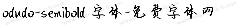 odudo-semibold 字体字体转换